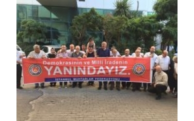 İSTANBUL MUHTARLAR FEDERASYONU TÜM İSTANBUL MUHTARLARIMIZLA BİRLİKTE TAKSİM MEYDANINDA AÇIKLAMA YAYINLADI.